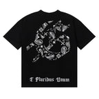 Godspeed T-shirts Los Angeles Hollywood Hills Fire Print Cotton Casual Short Sleeve Men and Women