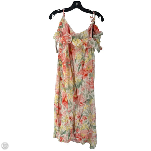 Dress Casual Maxi By H&m In Floral Print, Size: L