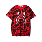 Bathing Ape T-Shirt Spring and Summer Short-Sleeved T-shirt Printed Men's and Women's Fashion All-Matching