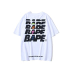 Bathing Ape T-Shirt Summer Short Sleeve Letter Print Round Neck Pullover T-shirt