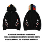 Bathing Ape Hoodie Hooded Cardigan Zipper Sweater Men's and Women's Pure Cotton