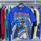 Godspeed T-shirts Urban Skateboard Skull Junior Print Cotton Casual Short Sleeve Men and Women
