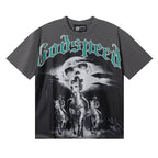 Godspeed T-shirts Drowning Free Muse Printed Cotton Crew Neck Short Sleeve Men and Women