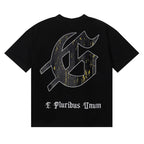 Godspeed T-shirts Skull Landscape Printing Cotton Casual Short Sleeves Men and Women
