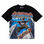 Godspeed T-shirts Urban Skateboard Skull Junior Print Cotton Casual Short Sleeve Men and Women