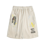 Gallery Dept Men Shorts European and American Street Trendy Gallery Dept Summer New Web Pants Splash Paint Leisure Sports Five-Point Beach Shorts Straight