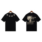 Palm Angels T-shirt Letter Painted Coconut Tree Print Short Sleeve T-shirt