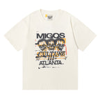 Gallery Dept T-shitrs Gilding Design Double Yarn Cotton Short Sleeve