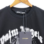 Palm Angels T-shirt Smoke Skull Angel Print Short Sleeve T-shirt