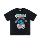 Gallery Dept T-shitrs Men's Retro Graffiti Printing Short Sleeve