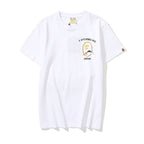 Bathing Ape T-Shirt Summer Golden Printing Men's and Women's plus Size Loose Short Sleeve