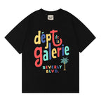 Gallery Dept T-shitrs plus Size Loose Short Sleeve Rainbow