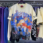 Godspeed T-shirts Speech Skull Printing Cotton Casual Crew Neck Short Sleeve Men and Women