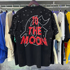 Godspeed T-shirts Astronaut Earth Gypsy Printing Cotton Casual Short Sleeve Men and Women