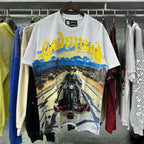 Godspeed T-shirts Knight Rose Print Cotton Casual Short Sleeve Men and Women